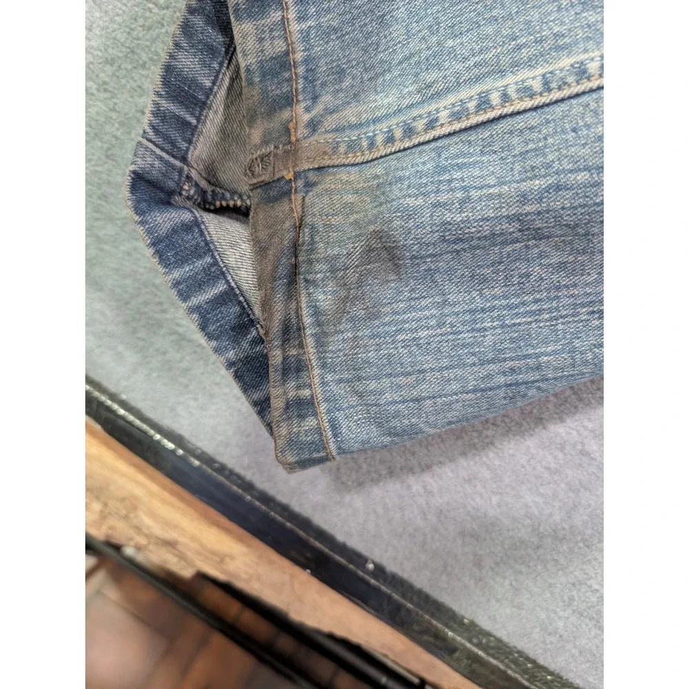 MECCA USA VTG Y2K Baggy Jeans Mens 34x32 Light Wash Distressed Denim Wide Leg